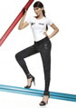 Elegante schwarze Damenhose ALEXA 200 DEN BasBleu