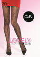 Schwarze Strumpfhose mit Herzen LOVELY 10 20 DEN Gatta