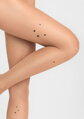 Romantische Strumpfhose mit schwarzen Herzen ALLURE E05 20 DEN Marilyn
