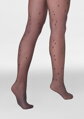 Feinstrumpfhose mit Brokat-Glitzer und Sternenmuster ALLURE F04 Marilyn