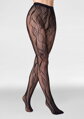 Feinstrumpfhose im Netzdesign mit Blumenmotiv CHARLY F08 Marilyn
