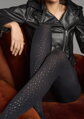 Strumpfhose mit glänzendem schwarzen Leopardenmuster EMMY D01 60 DEN Marilyn