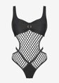 Schwarzer elastischer Netzbody für Damen JANETTE HOT Marilyn