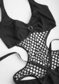 Schwarzer elastischer Netzbody für Damen JANETTE HOT Marilyn