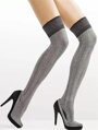 Damen-Overknee-Socken aus Baumwolle mit Rippdesign ZAZU C99 80 DEN Marilyn