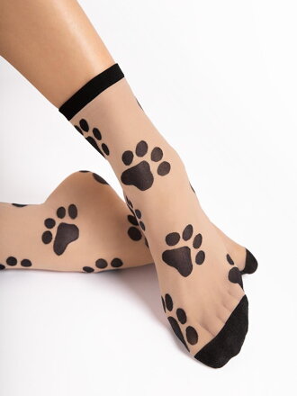 Socken mit Tierpfoten G 1192 PAWPAW 20 DEN Fiore