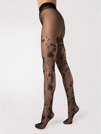 Strumpfhose mit Blumenmuster G 6110 FLORES 20 DEN Fiore