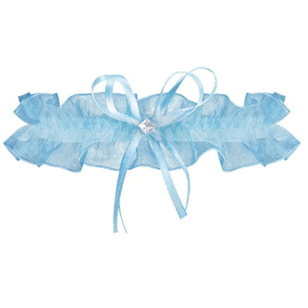 Zartes blaues Hochzeitsstrumpfband BRUGES PW-96 Julimex