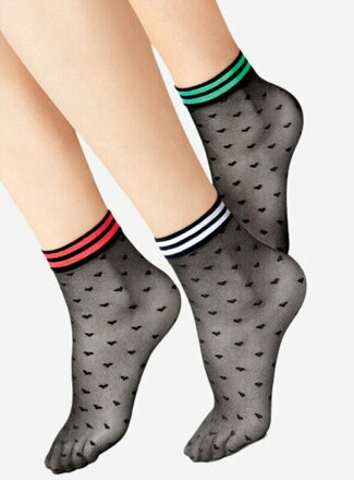 Bunte Socken mit Herzen GIOCO 20 DEN Lores