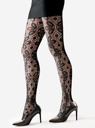 Netzstrumpfhose mit großem geometrischem Muster LUCCA Lores