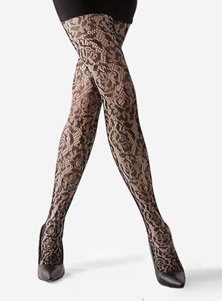 Netzstrumpfhose mit Blumen MATERA Lores