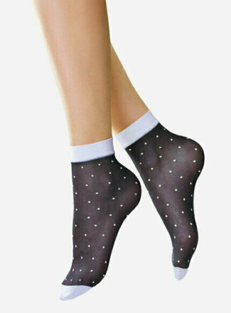 Gepunktete Socken POIS BIANCHI 20 DEN Lores