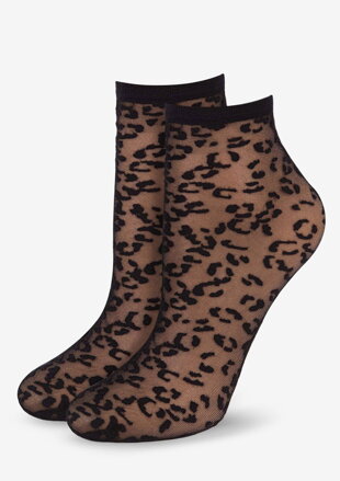 Schwarze Damensocken mit Tiermuster C23 Marilyn