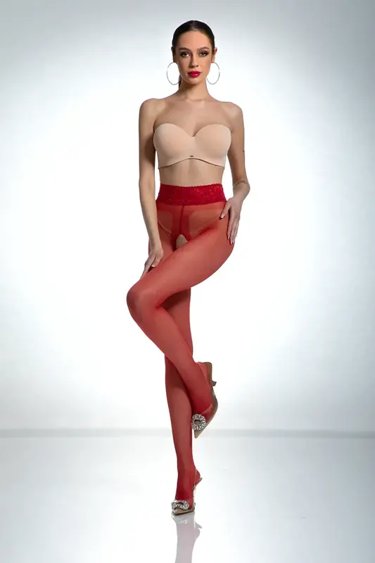 Erotische Strumpfhose mit Spitze HIP LACE 3O DEN Amour Erotische Strumpfhose mit Spitze HIP LACE 3O DEN Amour