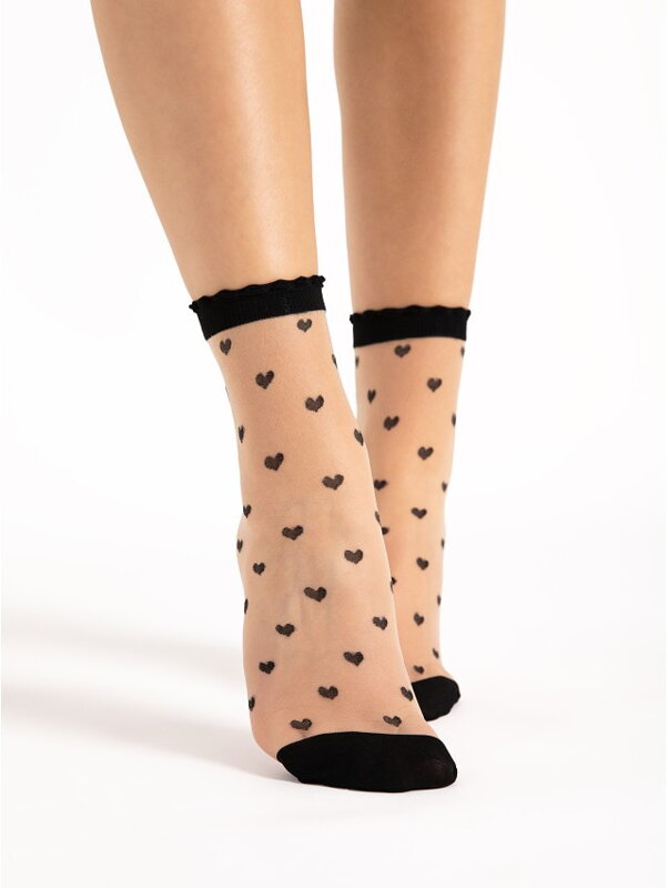 Socken mit Herzen G 1154 IRIS 20 DEN Fiore Socken mit Herzen G 1154 IRIS 20 DEN Fiore