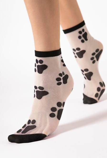 Socken mit Tierpfoten G 1192 PAWPAW 20 DEN Fiore
