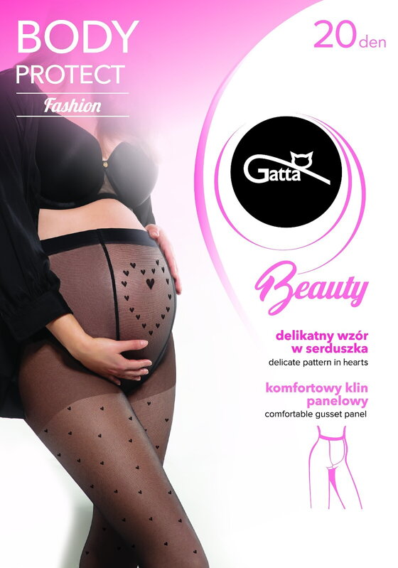Schwangerschaftsstrumpfhose mit Herzen BODY PROTECT 02 20 DEN Gatta Schwangerschaftsstrumpfhose mit Herzen BODY PROTECT 02 20 DEN Gatta