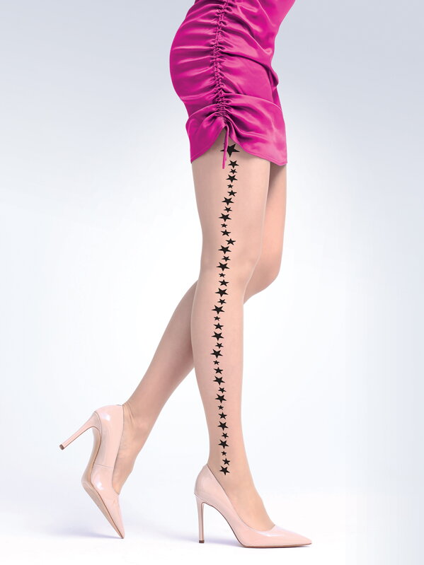 Gemusterte Feinstrumpfhose STARLIGHT 20 DEN Knittex Gemusterte Feinstrumpfhose STARLIGHT 20 DEN Knittex
