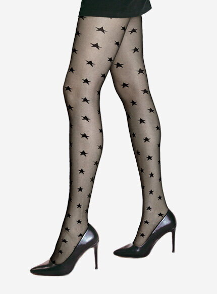 Schwarze Strumpfhose mit Sternen № 026 Lores Schwarze Strumpfhose mit Sternen № 026 Lores