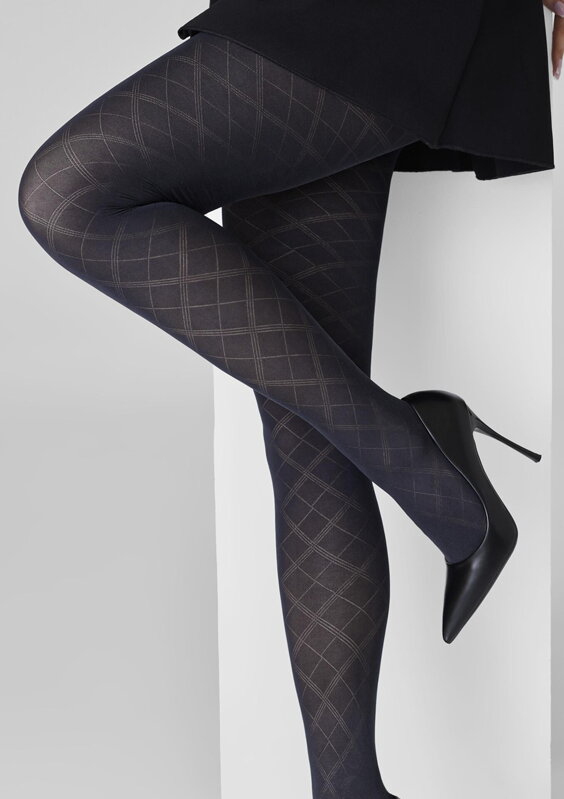 Feinstrumpfhose mit auffälligem Jacquard-Rautenmuster GRACE F02 Marilyn Feinstrumpfhose mit auffälligem Jacquard-Rautenmuster GRACE F02 Marilyn