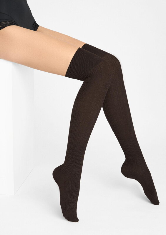 Damen-Overknee-Socken aus Baumwolle mit Rippmuster ZAZU COTTON A40 Marilyn Damen-Overknee-Socken aus Baumwolle mit Rippmuster ZAZU COTTON A40 Marilyn